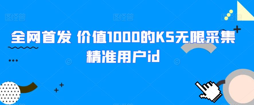 全网首发 价值1000的KS无限采集精准用户id网赚项目-副业赚钱-互联网创业-资源整合行知网