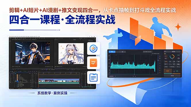 （18463期）剪辑+AI短片+AI漫剧+推文变现四合一，从卡点抽帧到打斗戏全流程实战网赚项目-副业赚钱-互联网创业-资源整合行知网