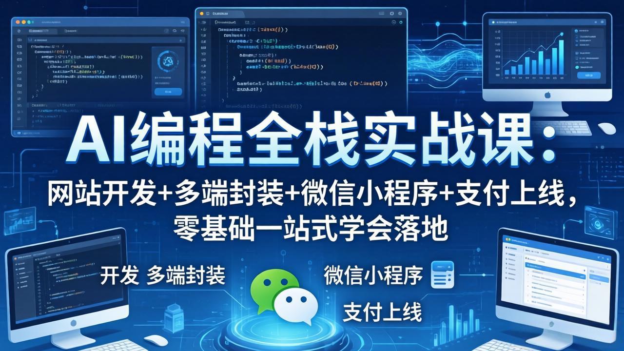 （18049期）AI编程全栈实战课：网站开发+多端封装+微信小程序+支付上线，零基础一站式学会落地网赚项目-副业赚钱-互联网创业-资源整合行知网