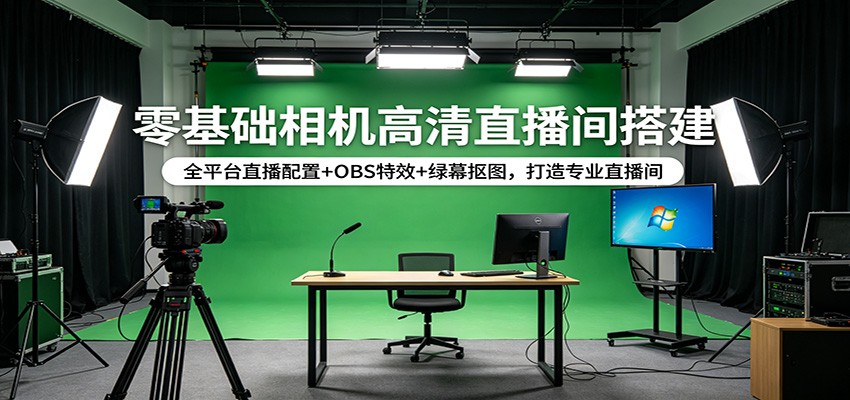 零基础相机高清直播间搭建：全平台直播配置+OBS特效+绿幕抠图，打造专业直播间网赚项目-副业赚钱-互联网创业-资源整合行知网
