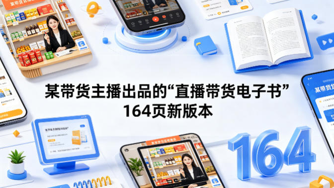 某带货主播出品的《直播带货电子书》164页新版本网赚项目-副业赚钱-互联网创业-资源整合行知网