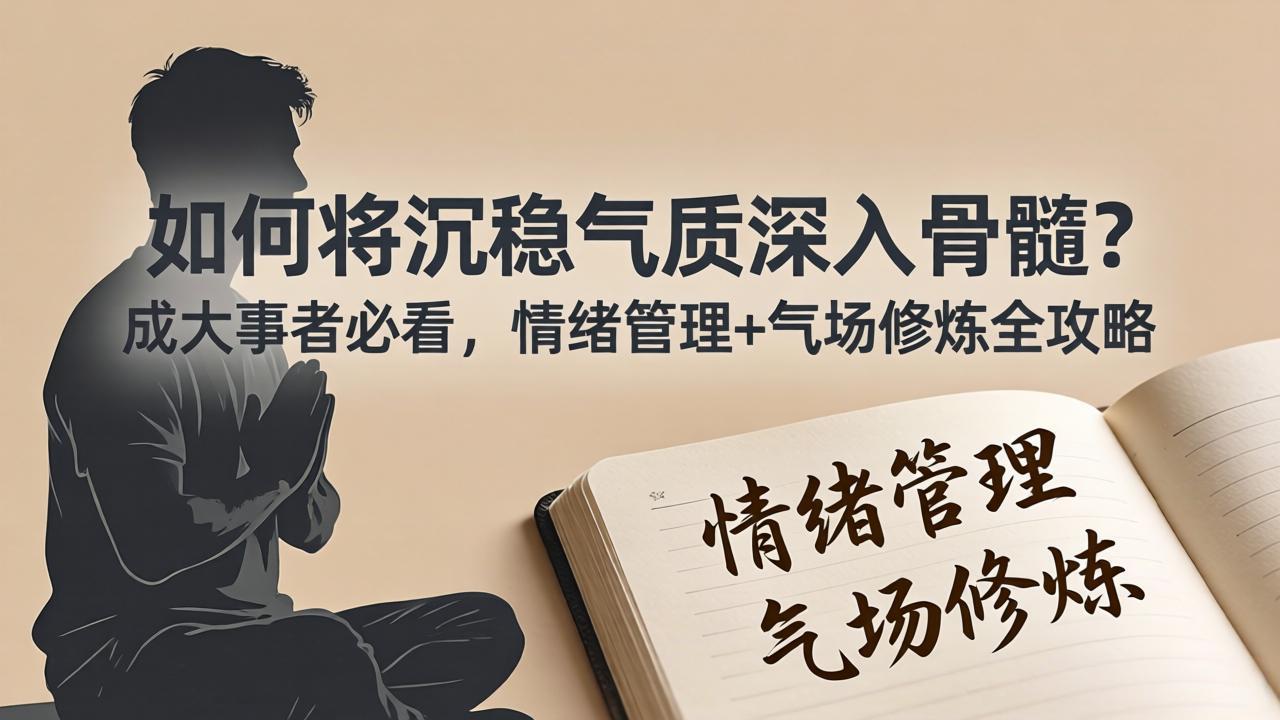 （18058期）付费文章：如何将沉稳气质深入骨髓？成大事者必看，情绪管理+气场修炼全攻略网赚项目-副业赚钱-互联网创业-资源整合行知网