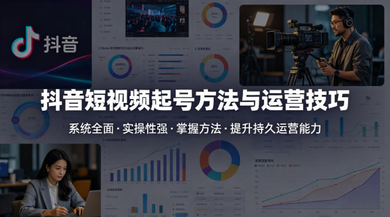 抖音短视频起号方法和运营技巧，内容系统全面实操性强，掌握起号方法，提升账号持久运营能力网赚项目-副业赚钱-互联网创业-资源整合行知网