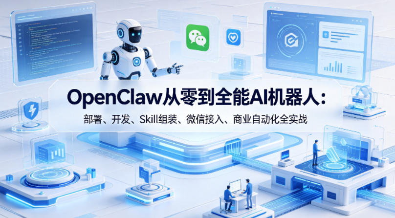 OpenClaw从零到全能AI机器人：部署、开发、Skill组装、微信接入、商业自动化全实战网赚项目-副业赚钱-互联网创业-资源整合行知网