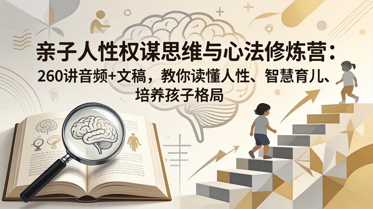 （18076期）亲子人性权谋思维与心法修炼营：260讲音频+文稿，教你读懂人性、智慧育儿、培养孩子格局网赚项目-副业赚钱-互联网创业-资源整合行知网