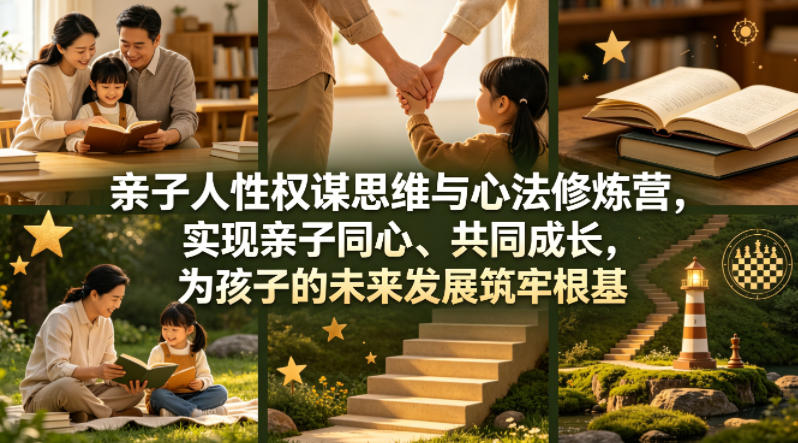 亲子人性权谋思维与心法修炼营，实现亲子同心、共同成长，为孩子的未来发展筑牢根基【音频】网赚项目-副业赚钱-互联网创业-资源整合行知网