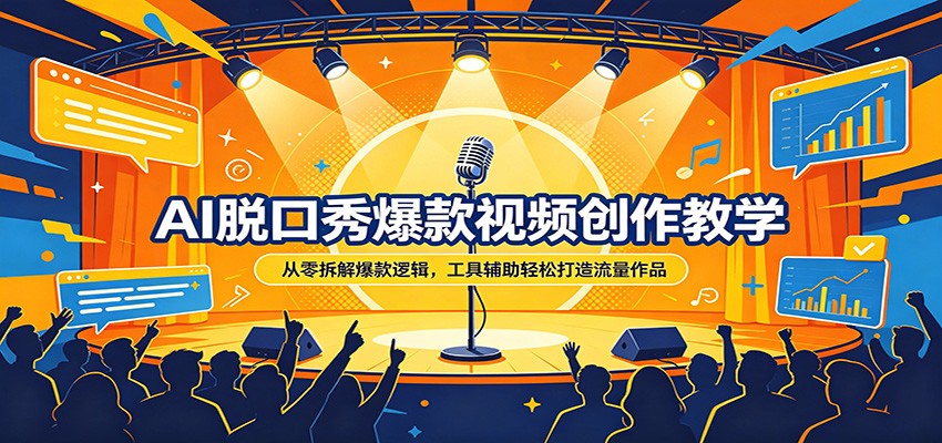 AI脱口秀爆款视频创作教学：从零拆解爆款逻辑，工具辅助轻松打造流量作品网赚项目-副业赚钱-互联网创业-资源整合行知网