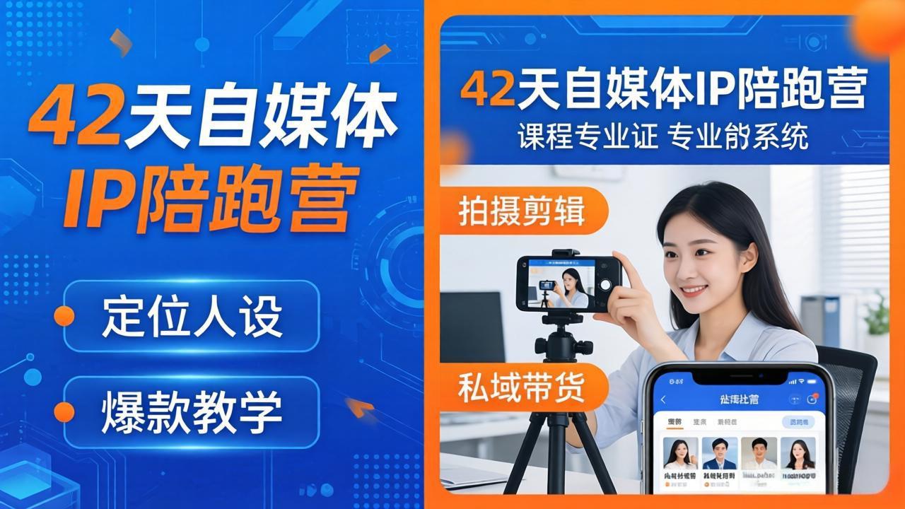 （18109期）42天自媒体IP陪跑营-26年4月19更新：定位人设爆款全教学，拍摄剪辑私域带货一站式落地网赚项目-副业赚钱-互联网创业-资源整合行知网
