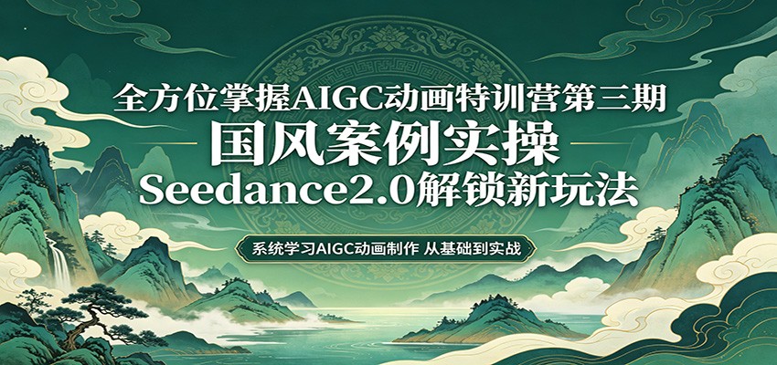 零基础AIGC动画精通第三期：国风案例实操，Seedance2.0解锁新玩法网赚项目-副业赚钱-互联网创业-资源整合行知网
