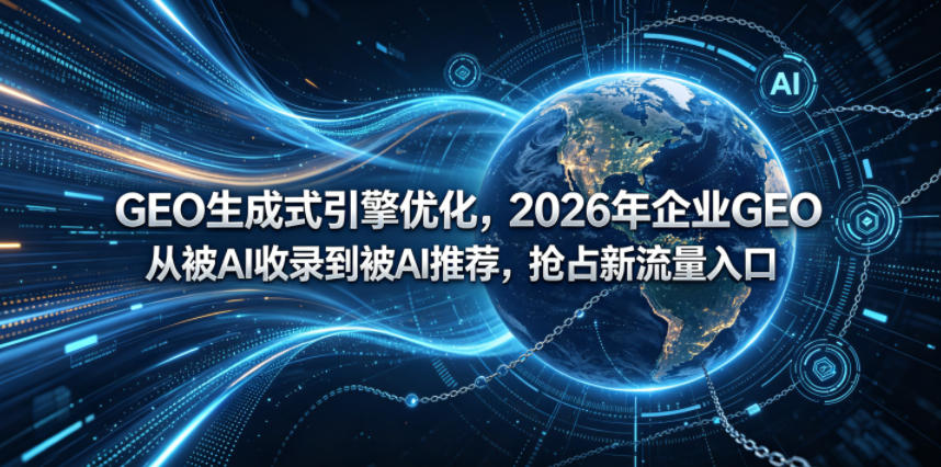 GEO生成式引擎优化，2026年企业GEO从被AI收录到被AI推荐，抢占新流量入口网赚项目-副业赚钱-互联网创业-资源整合行知网