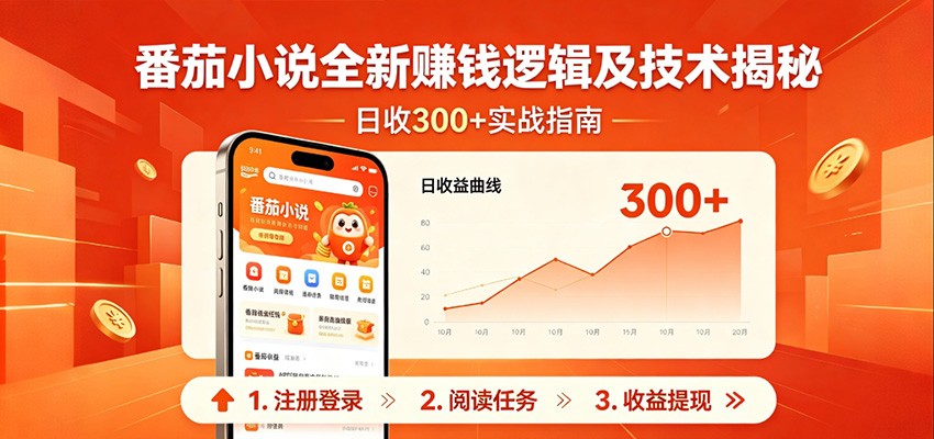 番茄小说全新赚钱逻辑及技术日收300+，小白新书皆可做！无脑赚就行了！网赚项目-副业赚钱-互联网创业-资源整合行知网