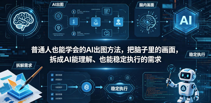 普通⼈也能学会的AI出图⽅法，把脑子里的画面，拆成AI能理解、也能稳定执行的需求【文档】网赚项目-副业赚钱-互联网创业-资源整合行知网