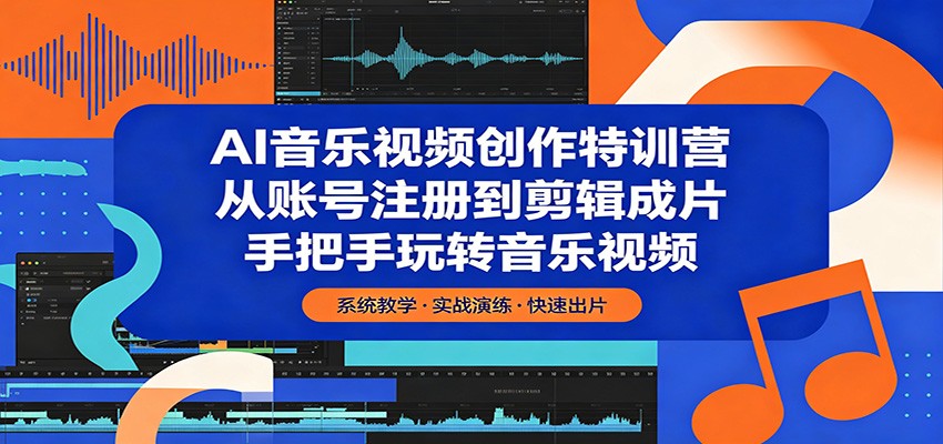 AI音乐视频创作特训营：从账号注册到剪辑成片，手把手玩转音乐视频网赚项目-副业赚钱-互联网创业-资源整合行知网