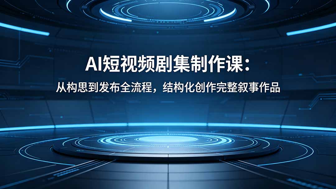（18414期）AI短视频剧集制作课：从构思到发布全流程，结构化创作完整叙事作品网赚项目-副业赚钱-互联网创业-资源整合行知网