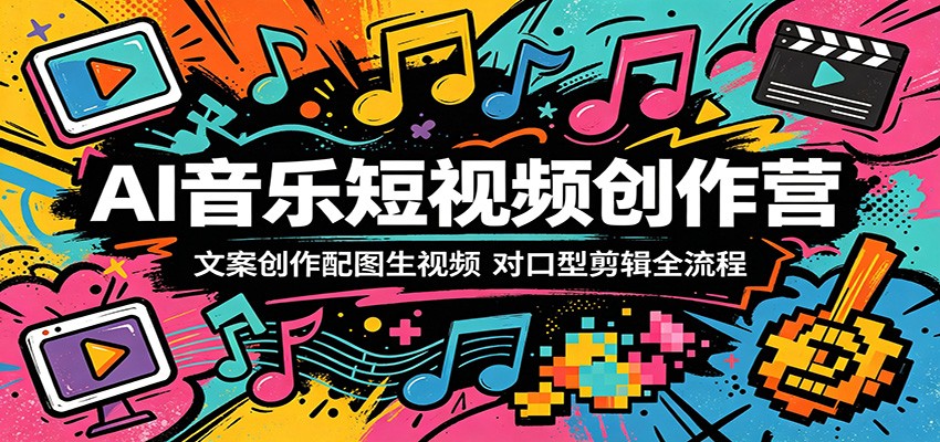 AI音乐短视频创作营：文案创作配图生视频，对口型剪辑全流程网赚项目-副业赚钱-互联网创业-资源整合行知网