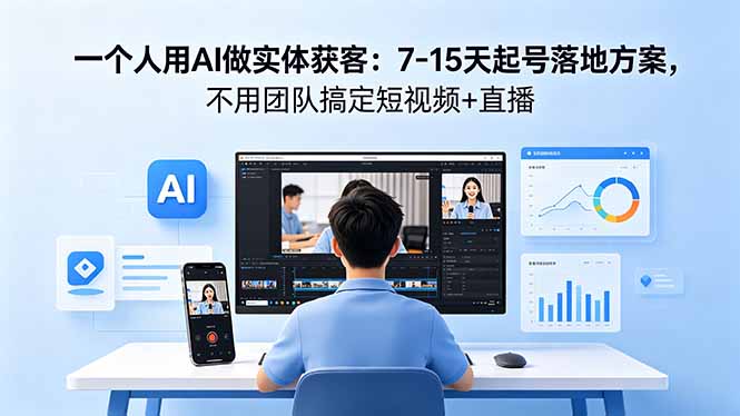 （18432期）一个人用AI做实体获客：7-15天起号落地方案，不用团队搞定短视频+直播网赚项目-副业赚钱-互联网创业-资源整合行知网