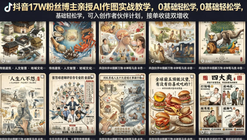 AI漫剧制作全流程实操，0基础从零入门，完整手把手教学，从起号、制作到变现一站式学会网赚项目-副业赚钱-互联网创业-资源整合行知网