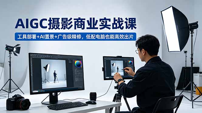 （18434期）AIGC 摄影商业实战课，工具部署+AI置景+广告级精修，低配电脑也能高效出片网赚项目-副业赚钱-互联网创业-资源整合行知网