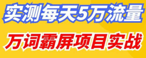 百度万词霸屏实操项目引流课，30天霸屏10万关键词网赚项目-副业赚钱-互联网创业-资源整合行知网