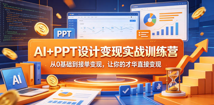 AI+PPT设计变现实战训练营,从0基础到接单变现,让你的才华直接变现网赚项目-副业赚钱-互联网创业-资源整合行知网
