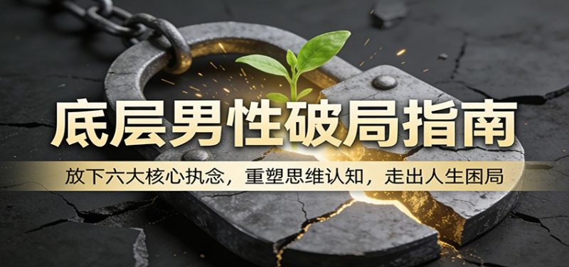 底层男性破局指南：放下六大核心执念，重塑思维认知，走出人生困局网赚项目-副业赚钱-互联网创业-资源整合行知网