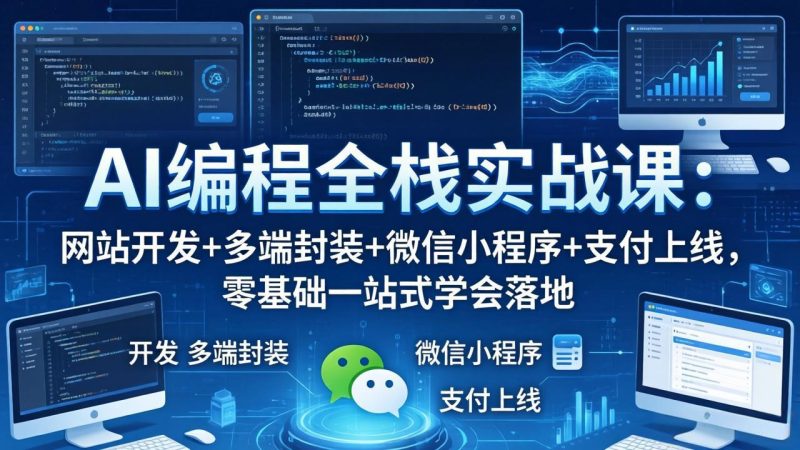 （18049期）AI编程全栈实战课：网站开发+多端封装+微信小程序+支付上线，零基础一站式学会落地网赚项目-副业赚钱-互联网创业-资源整合行知网