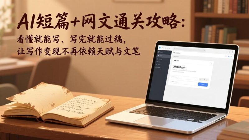 （18064期）AI短篇+网文通关攻略-更新4月：看懂就能写、写完就能过稿，让写作变现不再依赖天赋与文笔网赚项目-副业赚钱-互联网创业-资源整合行知网