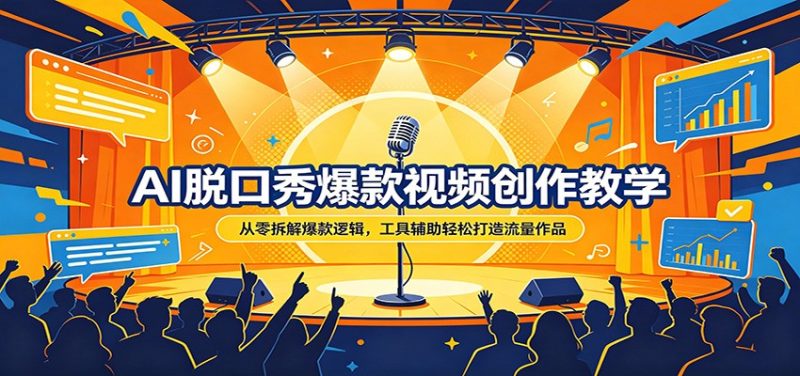 AI脱口秀爆款视频创作教学：从零拆解爆款逻辑，工具辅助轻松打造流量作品网赚项目-副业赚钱-互联网创业-资源整合行知网