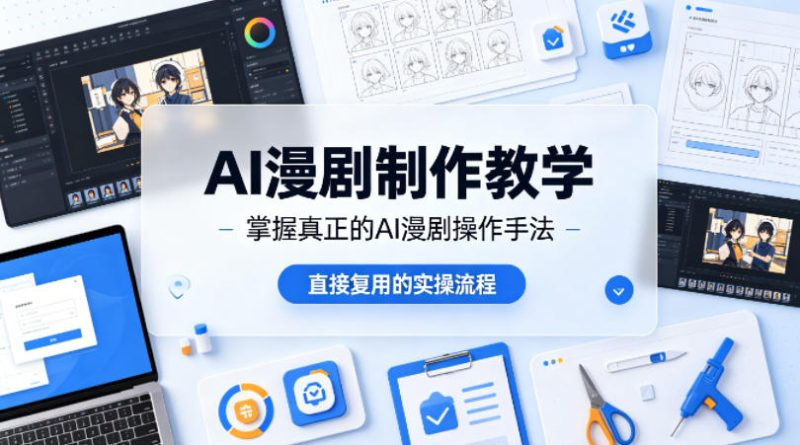 AI漫剧制作教学，带你掌握真正的AI漫剧操作手法，直接复用的实操流程网赚项目-副业赚钱-互联网创业-资源整合行知网