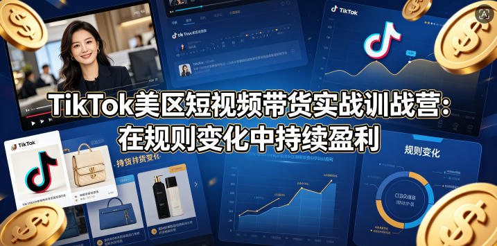 TikTok美区短视频带货实战训战营：在规则变化中持续盈利网赚项目-副业赚钱-互联网创业-资源整合行知网