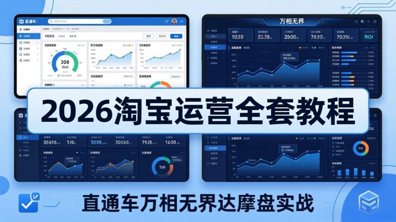 （18373期）2026淘宝运营全套教程(更新5月8日)，直通车万相无界达摩盘实战，从基础到进阶提升流量转化网赚项目-副业赚钱-互联网创业-资源整合行知网
