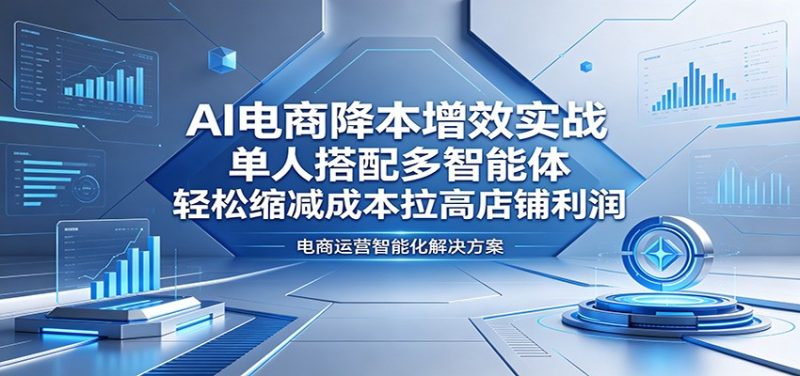 AI电商降本增效实战：单人搭配多智能体，轻松缩减成本拉高店铺利润网赚项目-副业赚钱-互联网创业-资源整合行知网