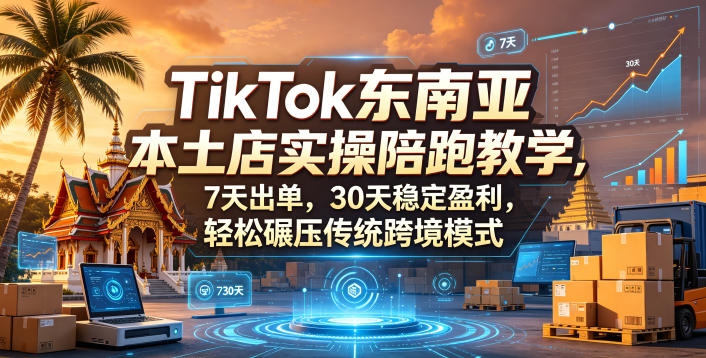 TikTok东南亚本土店实操陪跑教学，7天出单，30天稳定盈利，轻松碾压传统跨境模式网赚项目-副业赚钱-互联网创业-资源整合行知网