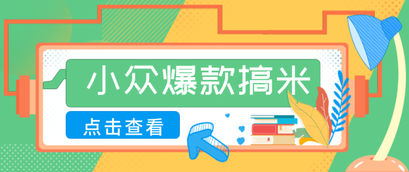 适合普通人的小众爆款搞米赛道，制作极其简单，月收益5000+网赚项目-副业赚钱-互联网创业-资源整合行知网
