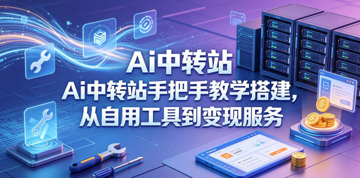 Ai中转站手把手教学搭建，从自用工具到变现服务网赚项目-副业赚钱-互联网创业-资源整合行知网