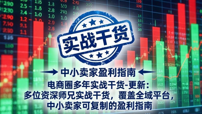 （18398期）电商圈多年实战干货-更新5月10：多位资深师兄实战干货/覆盖全域平台，中小卖家可复制的盈利指南网赚项目-副业赚钱-互联网创业-资源整合行知网
