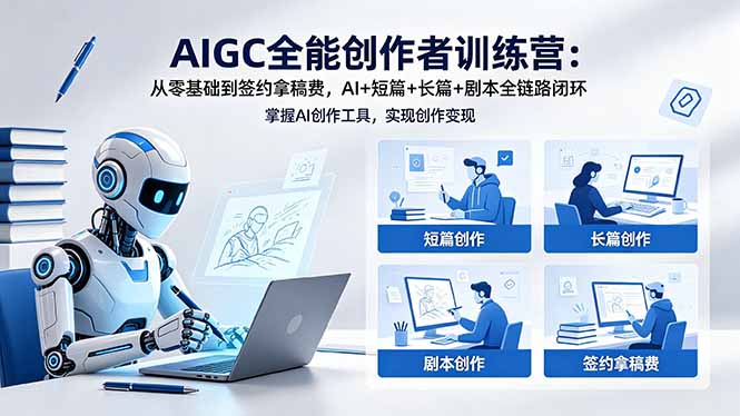 （18403期）AIGC全能创作者训练营：从零基础到签约拿稿费，AI+短篇+长篇+剧本全链路闭环网赚项目-副业赚钱-互联网创业-资源整合行知网