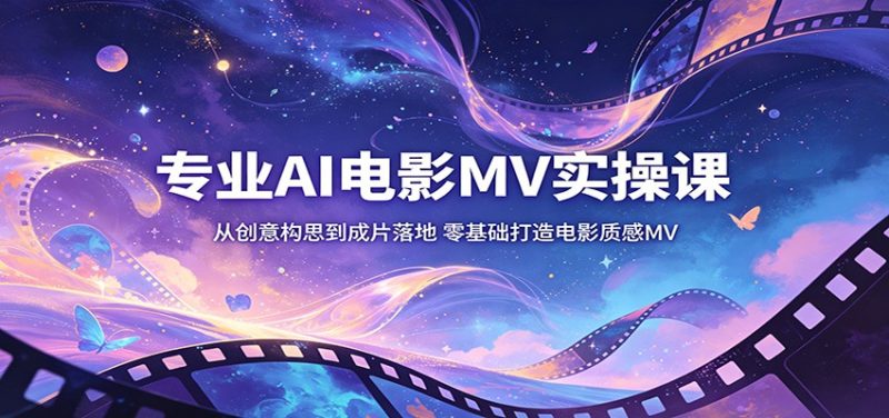 专业AI电影MV实操课：从创意构思到成片落地，零基础打造电影质感MV网赚项目-副业赚钱-互联网创业-资源整合行知网