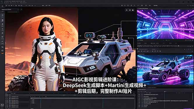 （18475期）AIGC影视剪辑进阶课：DeepSeek生成脚本+Martini生成视频+剪辑后期，完整制作AI短片网赚项目-副业赚钱-互联网创业-资源整合行知网
